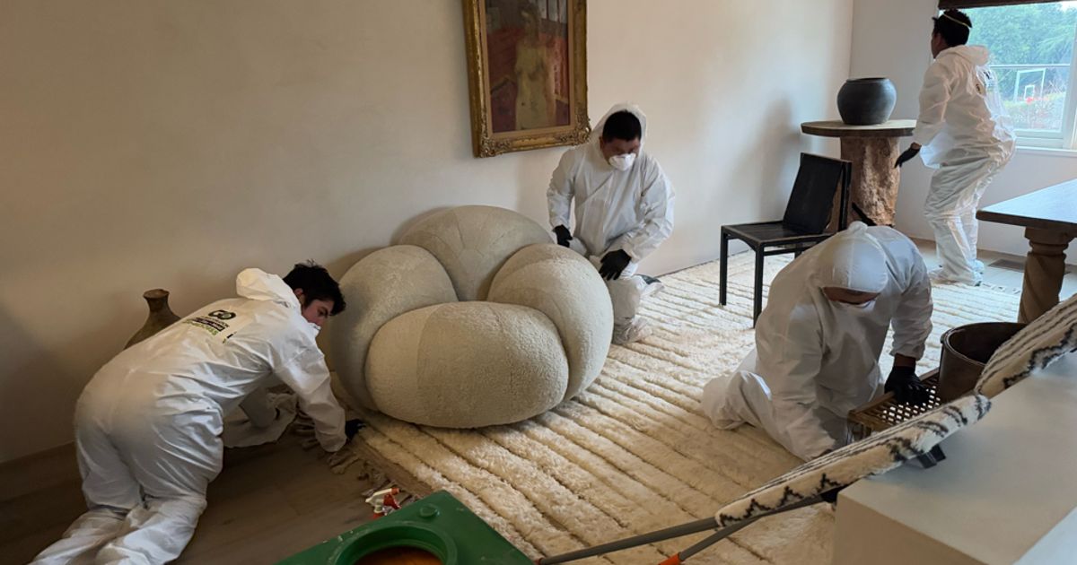 fire damage restoration work by Go Green Restoration