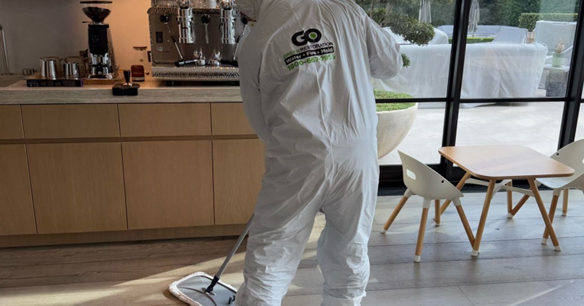 fire damage restoration work by Go Green Restoration