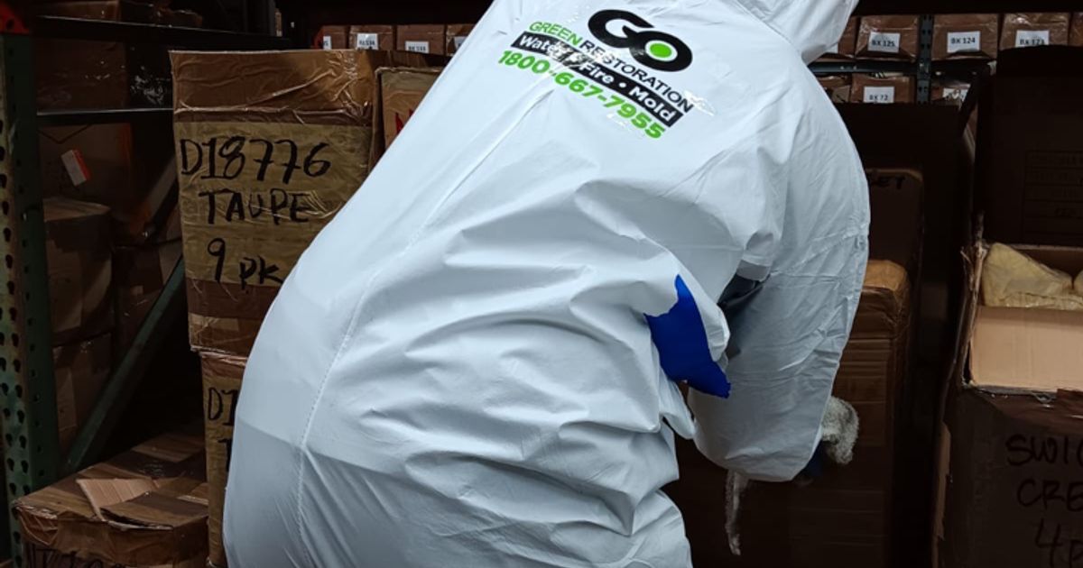 fire damage restoration work by Go Green Restoration