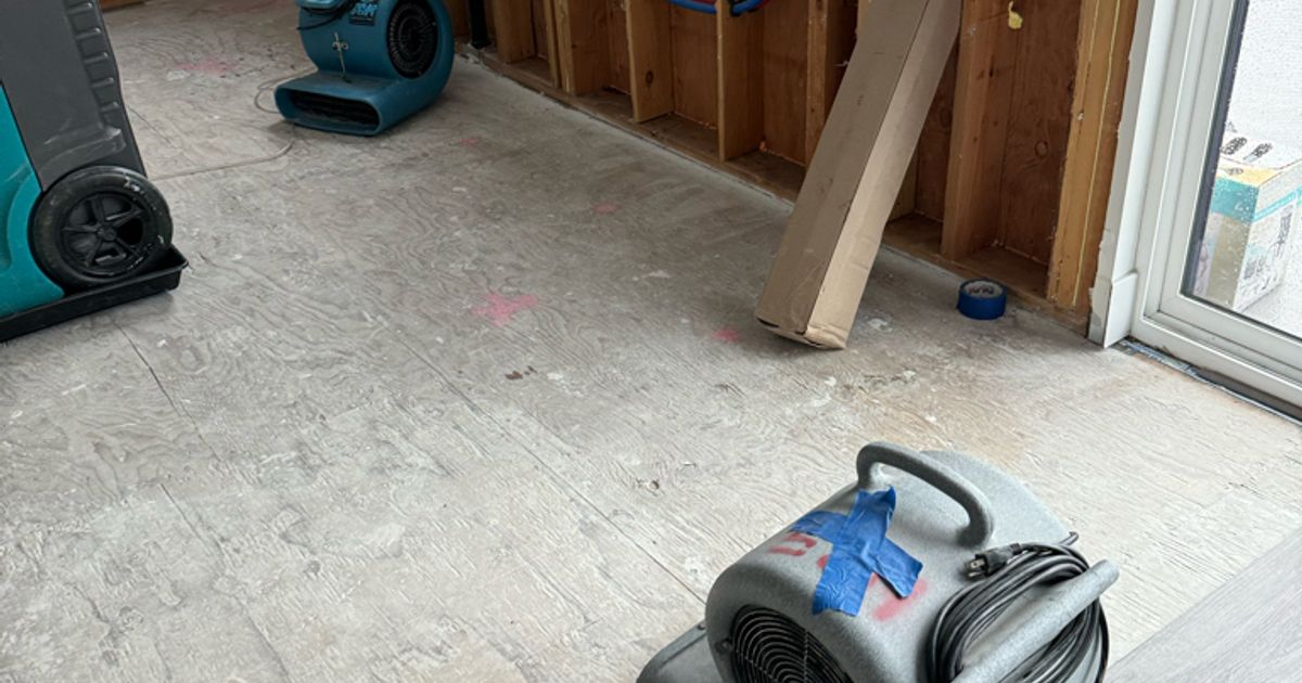 water damage restoration work by Go Green Restoration